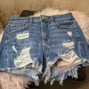 American Eagle Distressed Jean Shorts sz 00